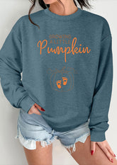 Growing A Little Pumpkin Print Sweatshirt